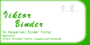 viktor binder business card